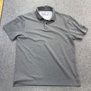 Twillory Men's Polo Shirt Athlounger Performance Stretch Moisture Wicking Gray M